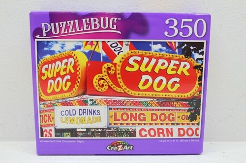 Jigsaw Puzzle 350 Piece Amusement Park Carnival Concession Signs 18X11 Puzzlebug - Picture 3 of 3