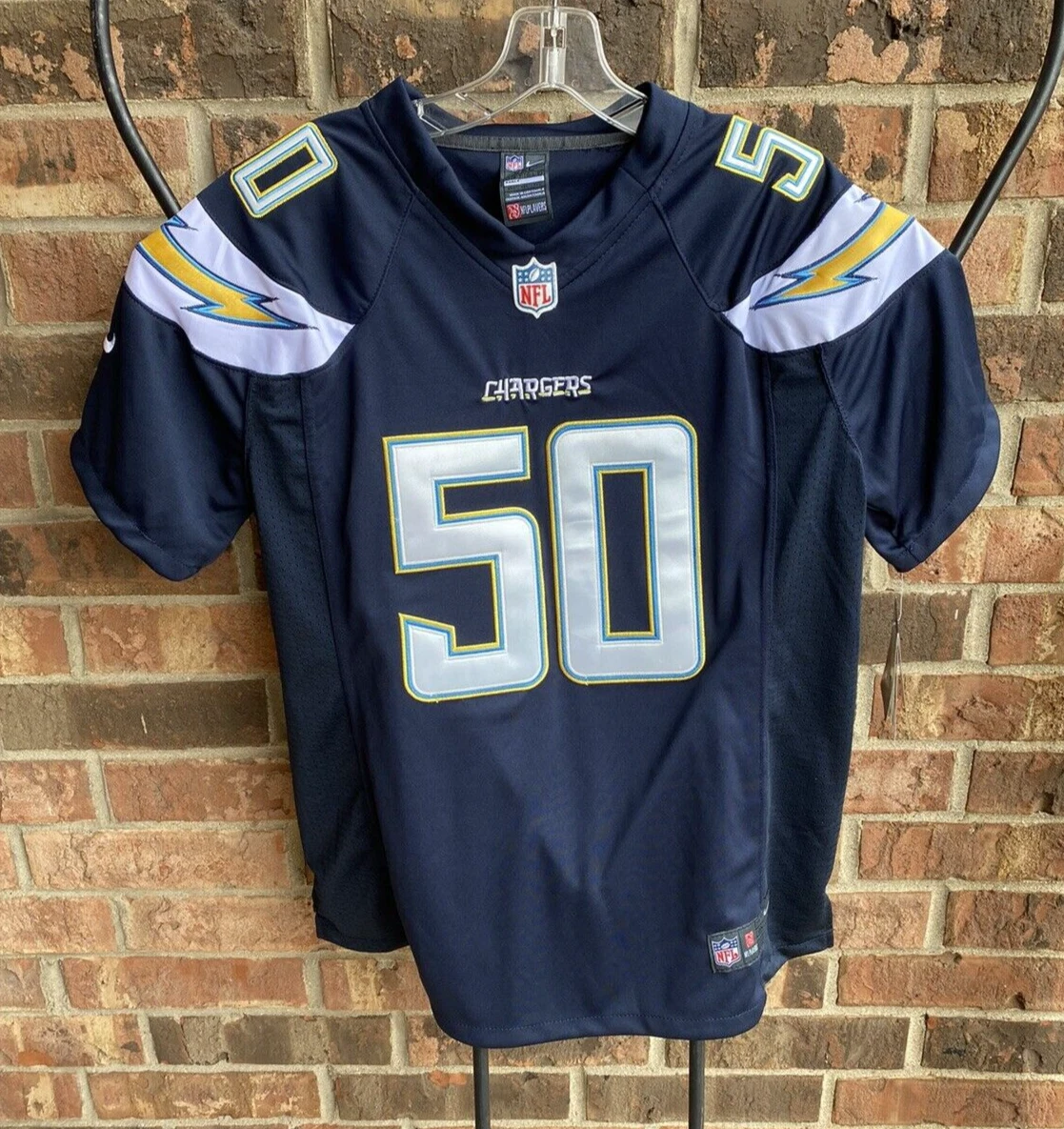 NFL San Diego Chargers TE'O 50 Nike Black Collar Black Jersey Woman  2XL NWT