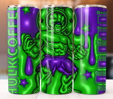 Hulk Inflated Coffee Tumbler 20 oz Skinny Cup Mug Stainless Steel
