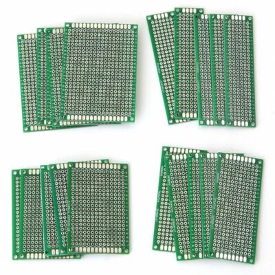 1/10Stks Double Side Prototype PCB Tinned Universal Breadboard 2x8cm - 9x15cm