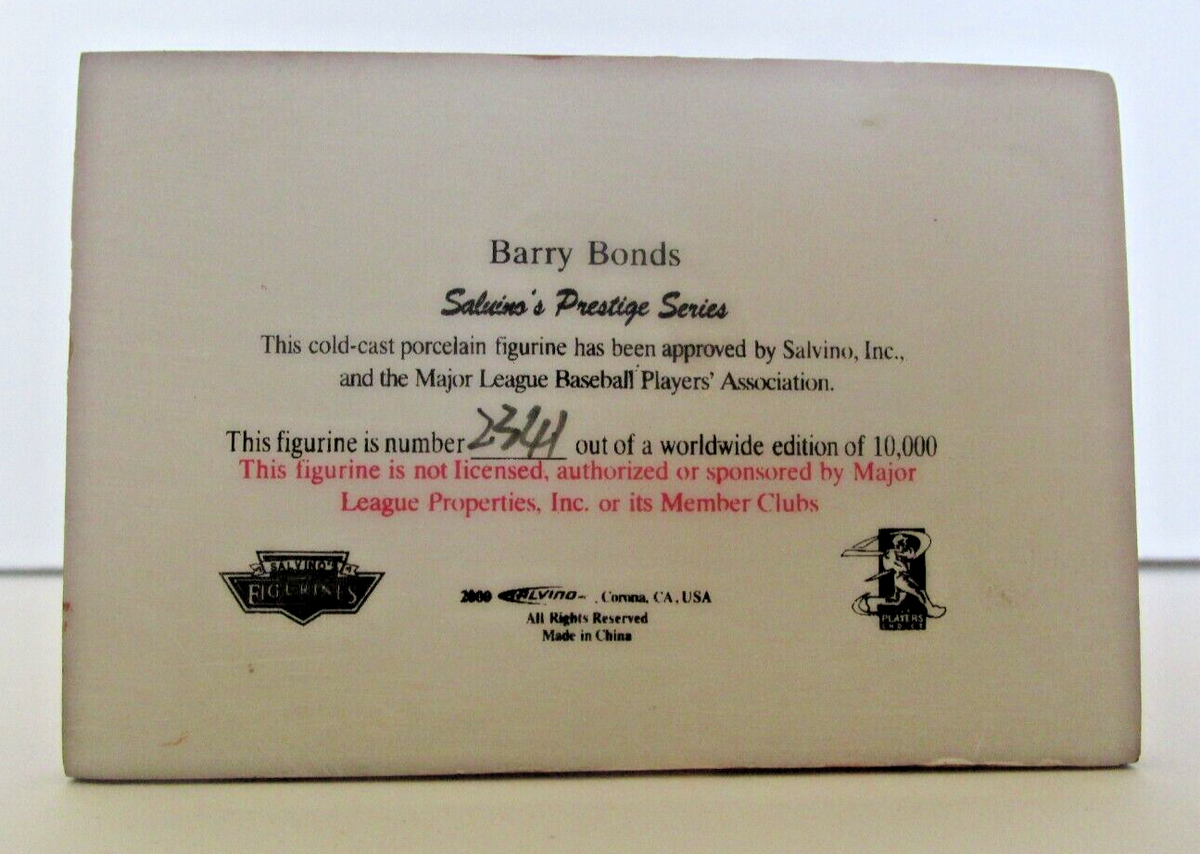 BARRY BONDS SAN FRANCISCO GIANTS MLB Salvino Prestige Series