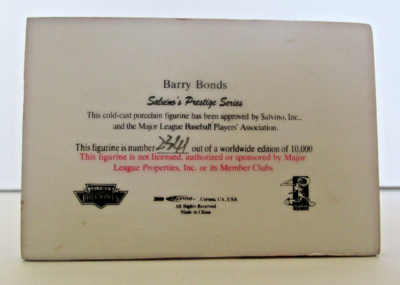 BARRY BONDS SAN FRANCISCO GIANTS MLB Salvino Prestige Series