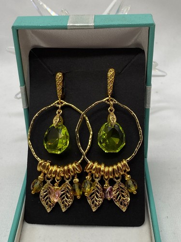 Orecchini Crystal Swarovski autentico placcati oro 14kt anallergici, idea regalo - Foto 7 di 8