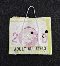 MAMMOTH MOUNTAIN 1980’s Ski Lift Ticket CALIFORNIA Resort Travel Souvenir