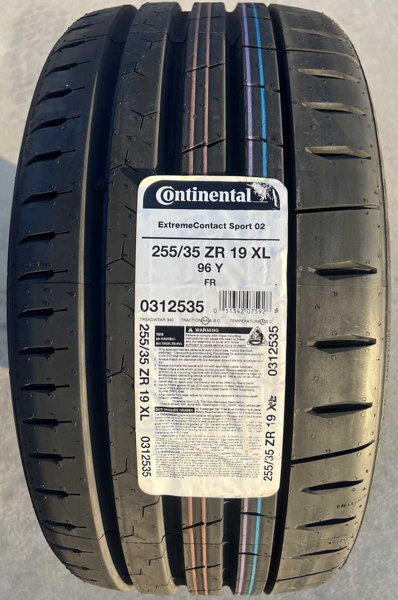 275/35ZR19 & 255/35ZR19 Continental ExtremeContact Sport 02 Tires