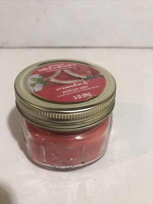 Mason Jar Soy Candle With Lid Cilantro & Spiced Watermelon.  NEW 3 Oz