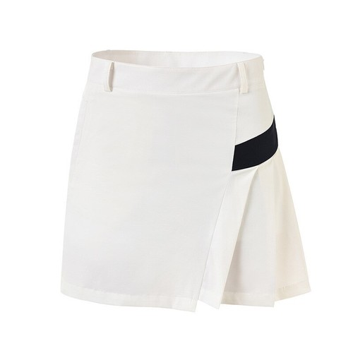 Girls A-line Golf Skort Patchwork Golf Pleated Skirts Ladies High Waist Culottes - Picture 10 of 13