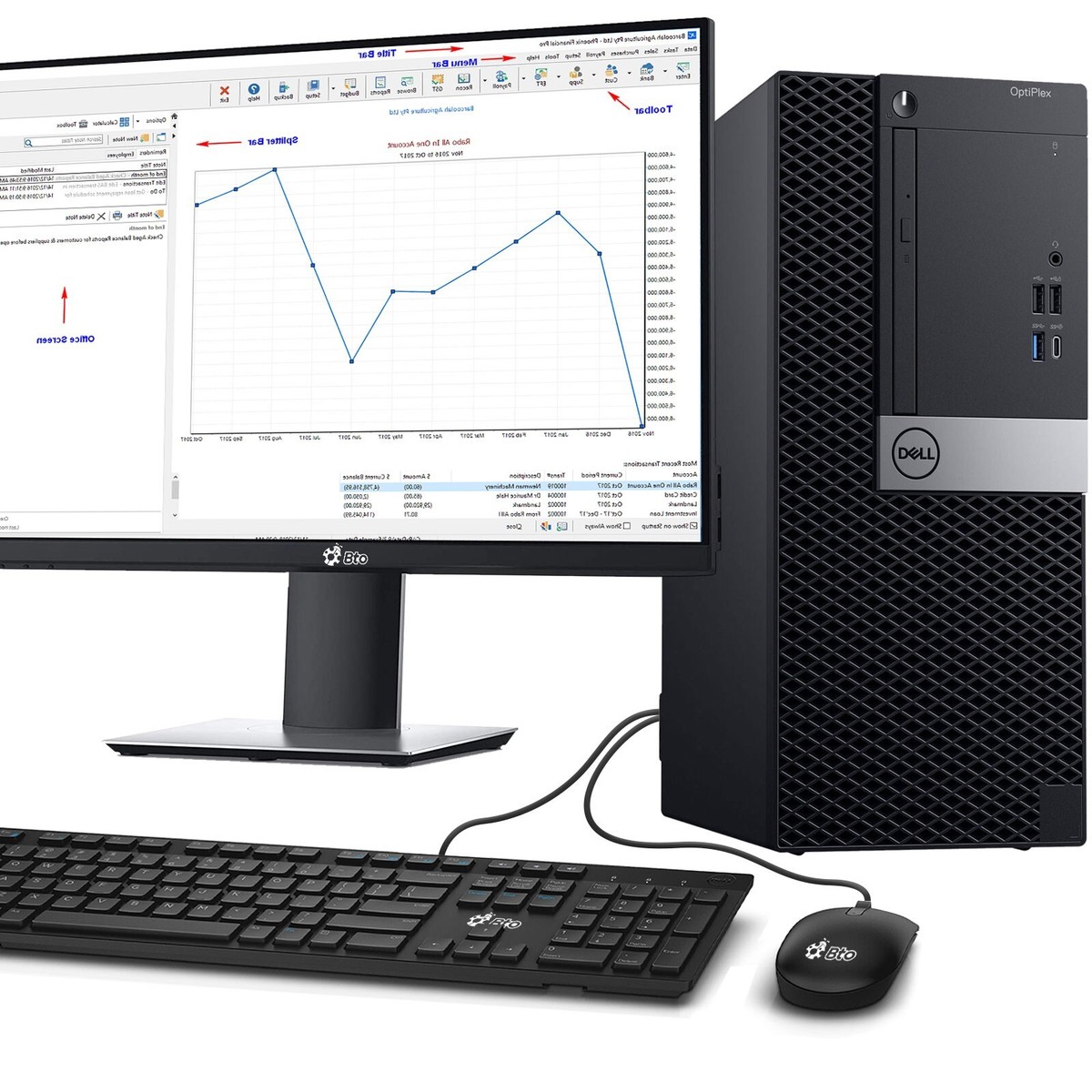 Dell OptiPlex Desktop PC Tower Core i5-8500 16GB, 512GB SSD