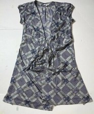 Preowned- Banana Republic Sleeveless Print Wrap Dress (Size 8P)