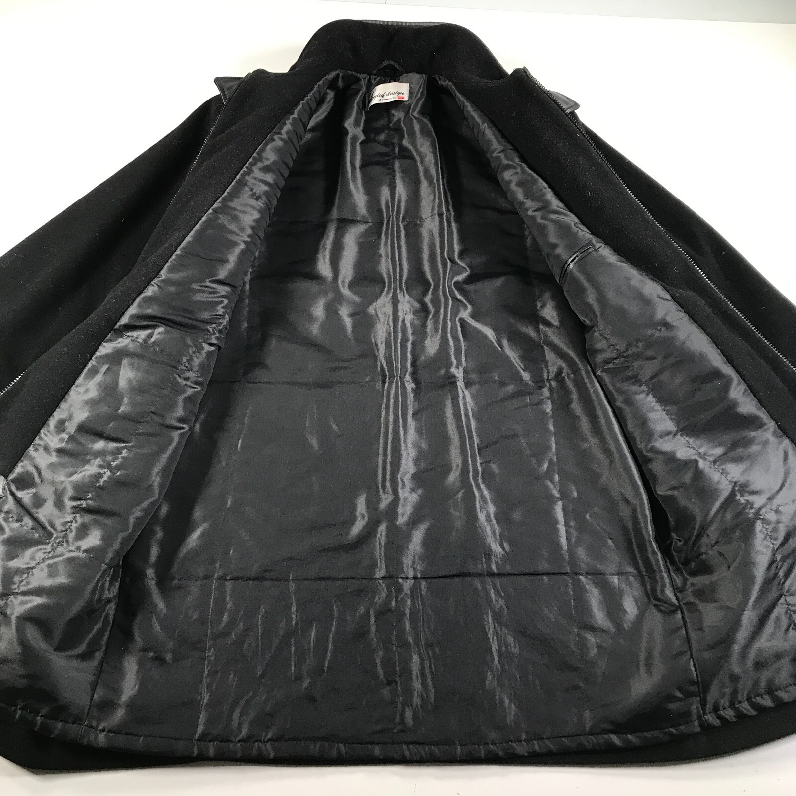 Herluf Design Denmark Coat Womens 36 Black Wool Car O… Gem