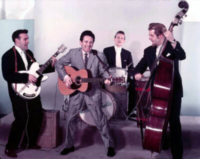 British musician Lonnie Donegan and his band OLD PHOTO 5