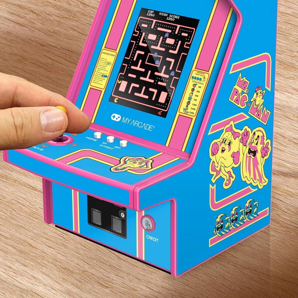 Arcade 1Up Arcade1Up 5-Game Micro Player Mini Arcade Machine: Ms. Pac-Man  Video Game – Fully Playable Electronic Games - Color Display – Speaker –