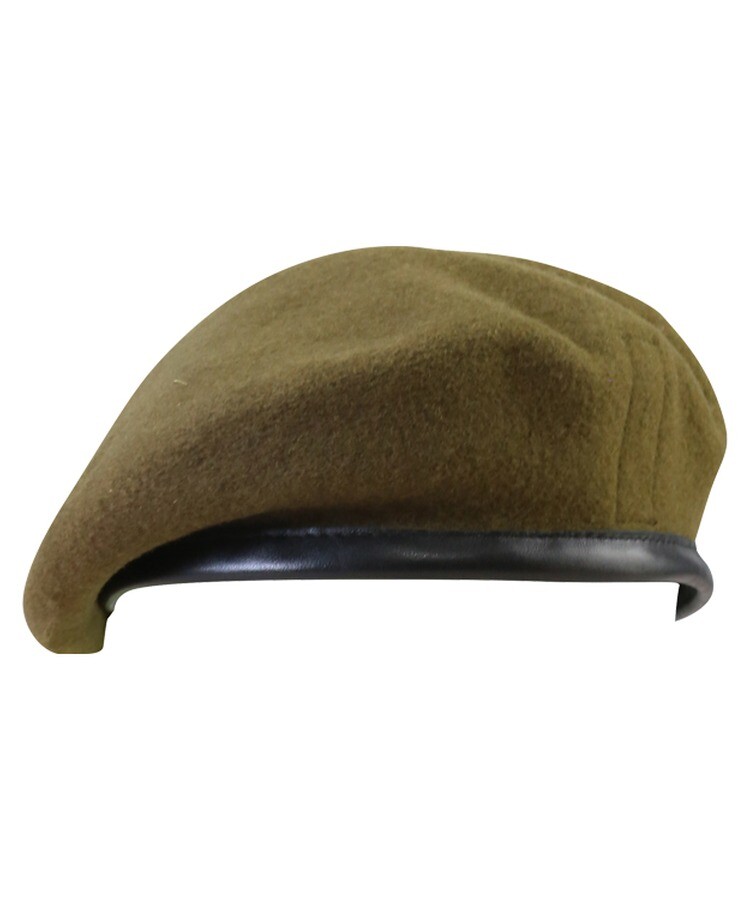 BRITISH ARMY STYLE KHAKI BERET sizes 56 62cm 100% WOOL