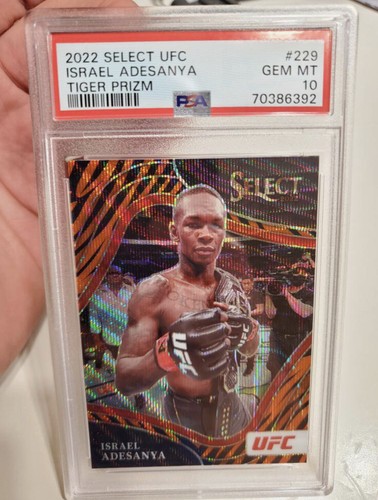 Israel Adesanya [Tiger] #229 2022 Panini Select UFC card