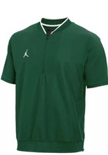 Jordan Team Lightweight Nylon Coaches Jacket Mens M Green 1/2 Zip CV5858-341 NWT