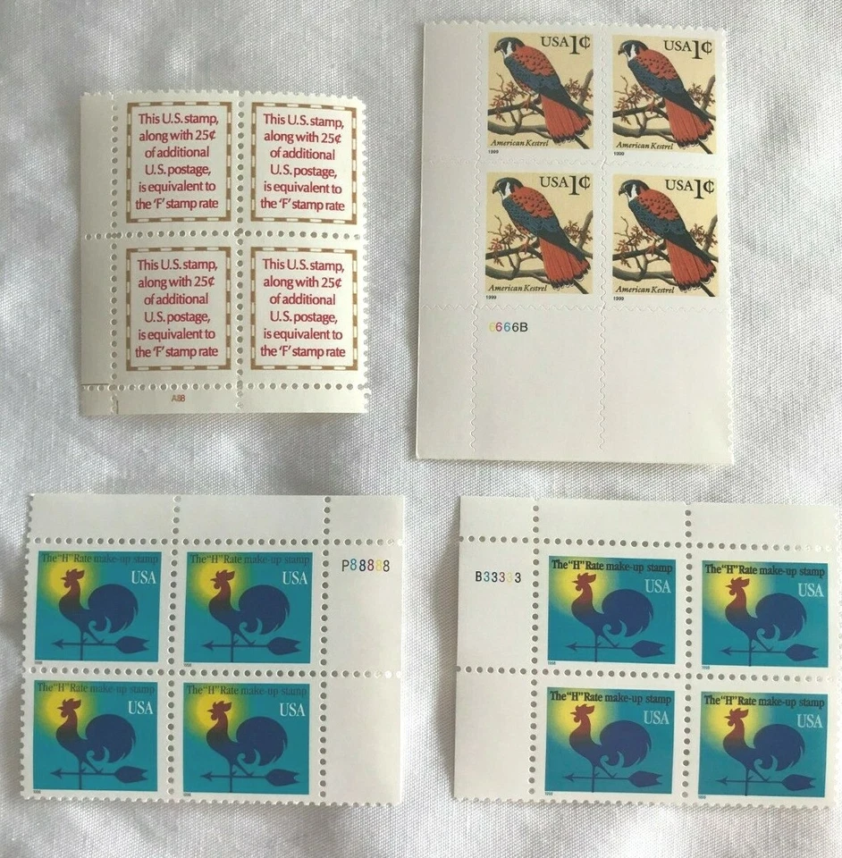 20 UNITED STATES DEFINITIVE PLATE BLOCKS OF 4 STAMPS MNH - Image 2 of 4