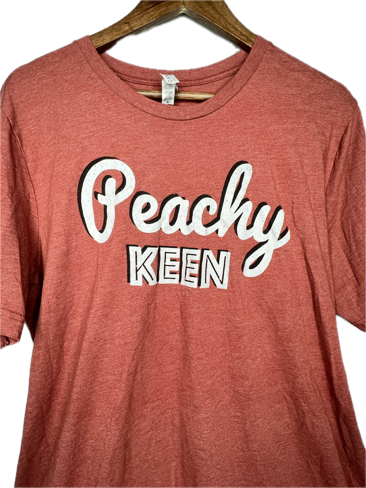 T shirt donna Peachy Keen arancione bruciato di Bella + tela manica corta taglia XL