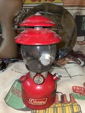 1971 red Coleman model 200 lantern Pyrex Marked ColemanGlobe