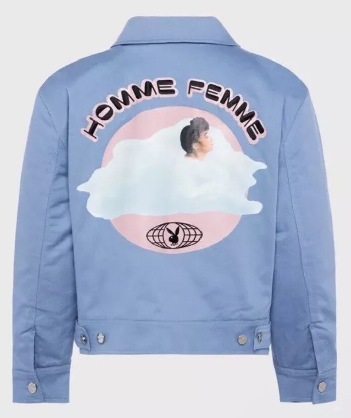 HOMME+FEMME x Playboy $295 MSRP Fantasy Jacket Size XXL Blue
