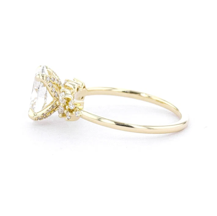 IGI GIA Lab Grown Diamond Engagement Ring 1.30 Ct Oval Solitaire 14K Yellow Gold - Image 3 of 4