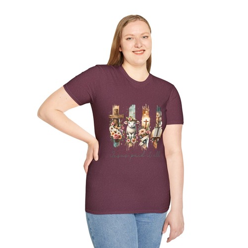 Faith-Inspired T-Shirt, Jesus Paids It All Tee, Unisex Christian Apparel - Picture 126 of 151