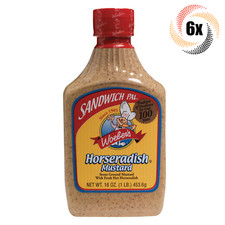 6x Flaschen Woeber's Fresh Meerrettich Senf Sauce | Sandwich Pal | 16oz
