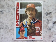 Reds Ted Power Signed Autographed 1984 Topps Mint