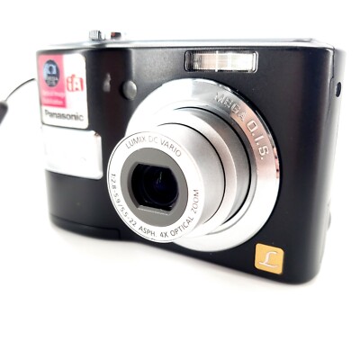 Panasonic LUMIX DMC-LS85 8.1MP Digital Camera Black Tested & Works