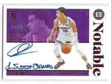 2019-20 ENCASED JUSTIN JAMES NOTABLE AUTO RED RC #169 14/25 SACRAMENTO KINGS