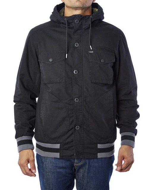 Abrigos, chaquetas y chalecos de hombre negras Hurley