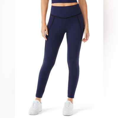 Sofia Active by Sofia Vergara Women's Lux Navy High Waist Compression Leggings