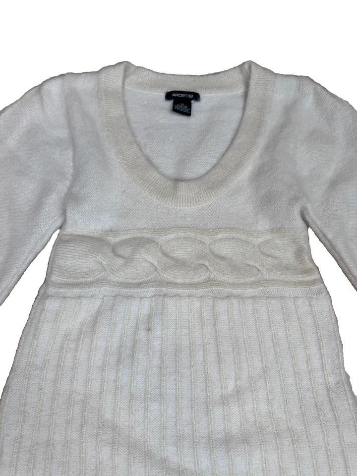 Vestido Suéter Arden B Para Mujer XS Crema/Dorado Bebé Muñeca Mezcla Angora LEER  Foto 2 de 4