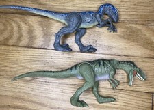 Jurassic World Velociraptor Blue  Monolophosaurus 6" DAMAGE Series Figures