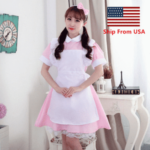 Alice In Wonderland Costume Women Maid Pink Dress For Image Is Loading Alice In Wonderland Costume Women Maid Pink