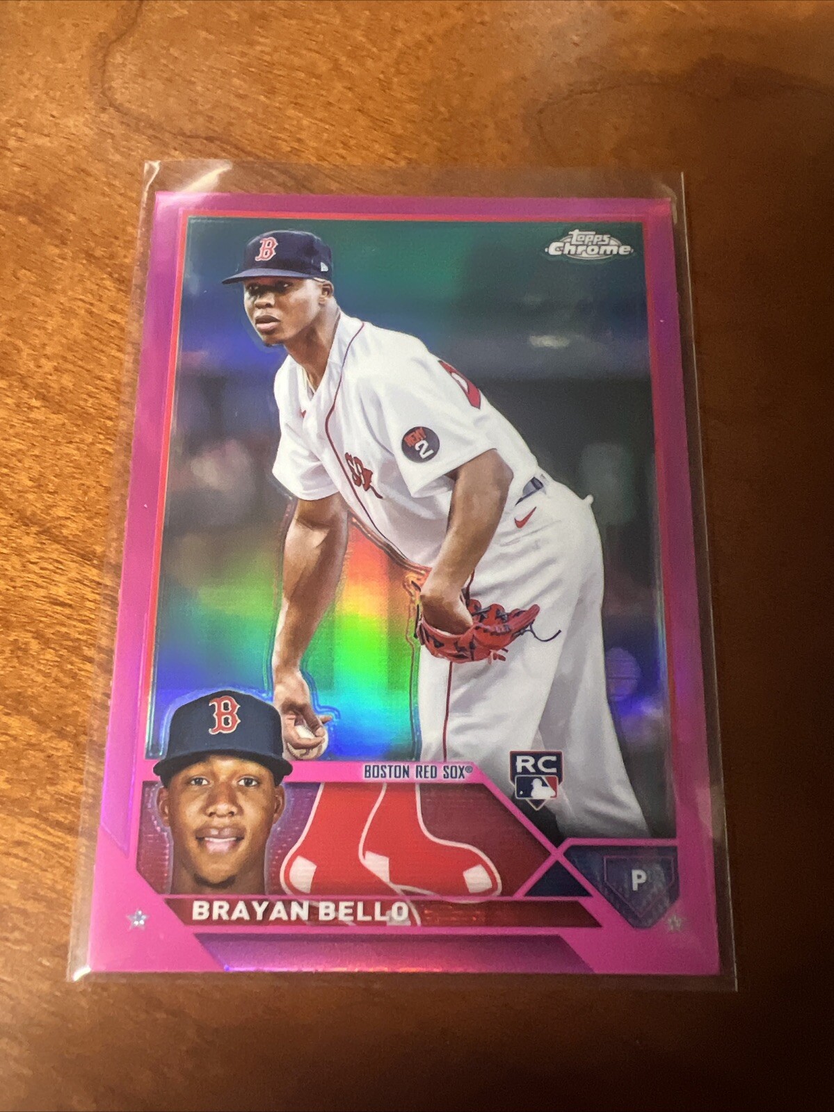 2023 Topps Chrome - Pink Refractor #57 Brayan Bello RC Rookie Red Sox