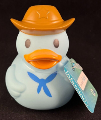 Infantino - Blue Cowboy Duck - Fun Time Duck - Approx. 3'' High