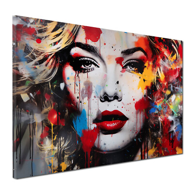 Leinwandbild Wandbild abstrakt Marilyn Monroe Pop Art Bild Kunst
