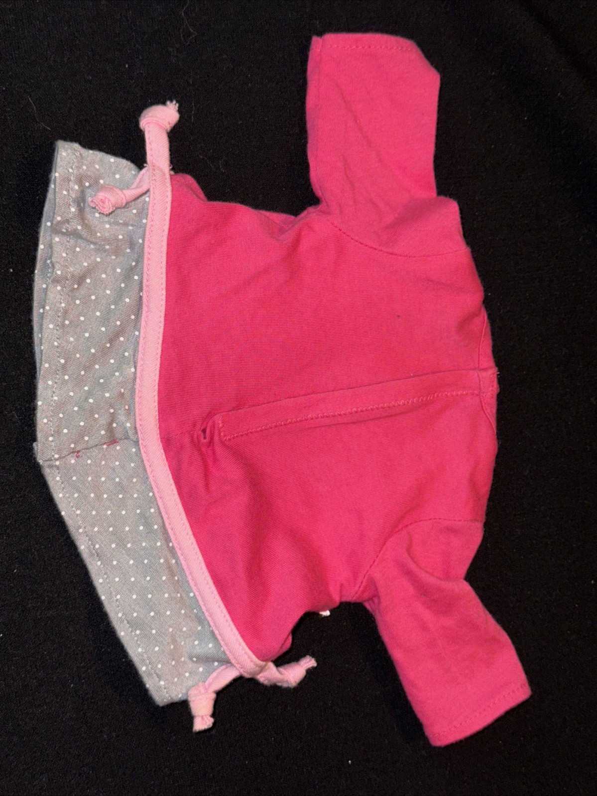 Replacement Pink & Gray Dress Top w/ Flower Applique for Nenuco Baby Doll