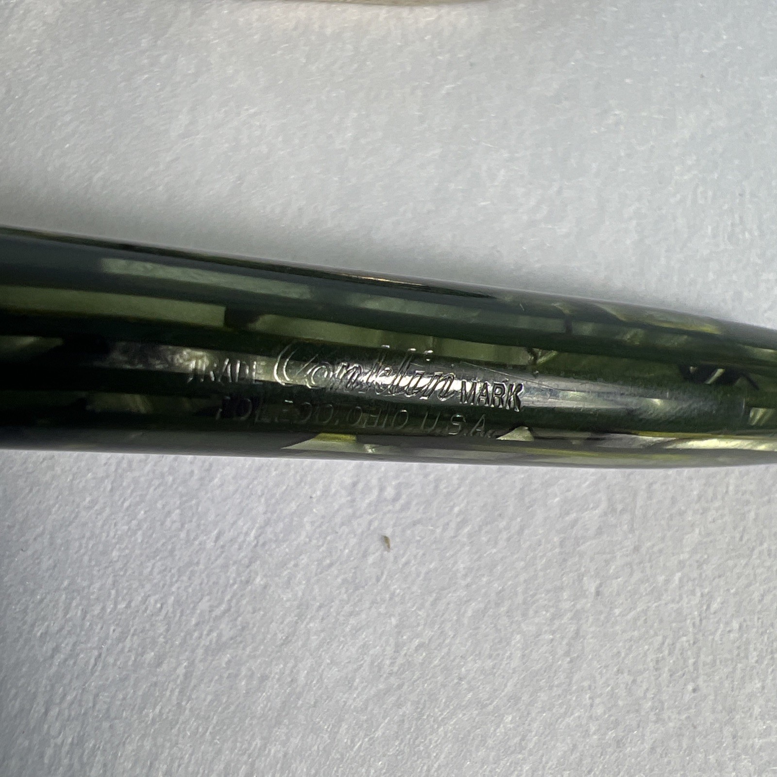 Vintage Conklin Fountain Pen With 14k Gold Point Nib Toledo Green ESTATE FIND