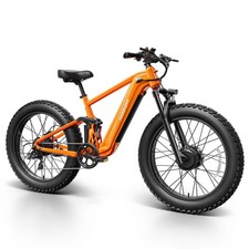 Dual Motor Electric Bike Adults 1600W, 48V 20AH Full Suspension Mountain EBike