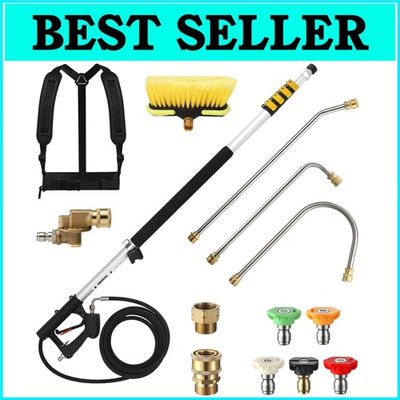 #ad Professional Grade Telescoping Pressure Washer Wand with 5 Nozzles amp; Accessories $212.79