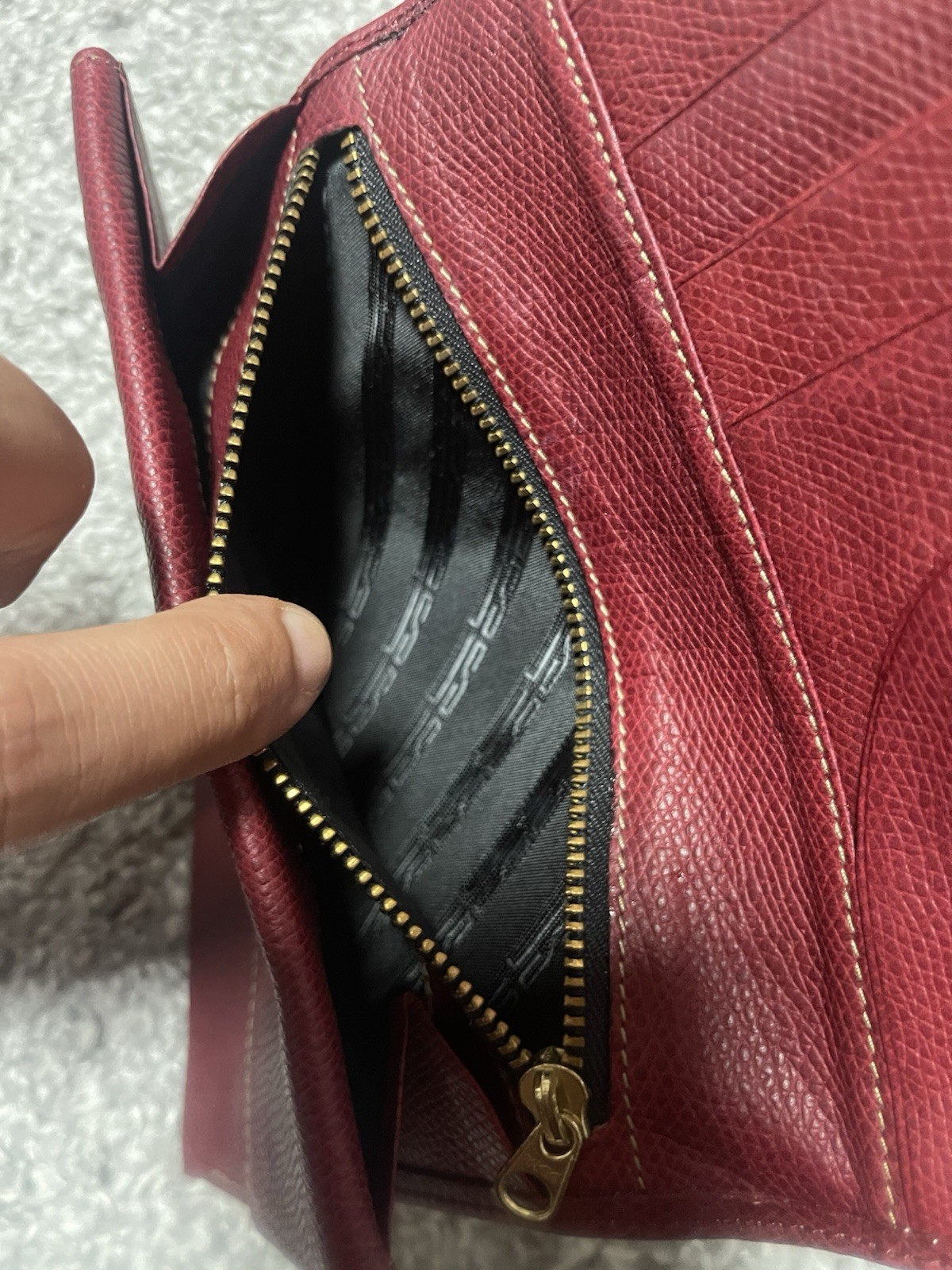 Jil Sander Vintage RARE Burgundy Leather Folding Wallet made in West Germany image 9