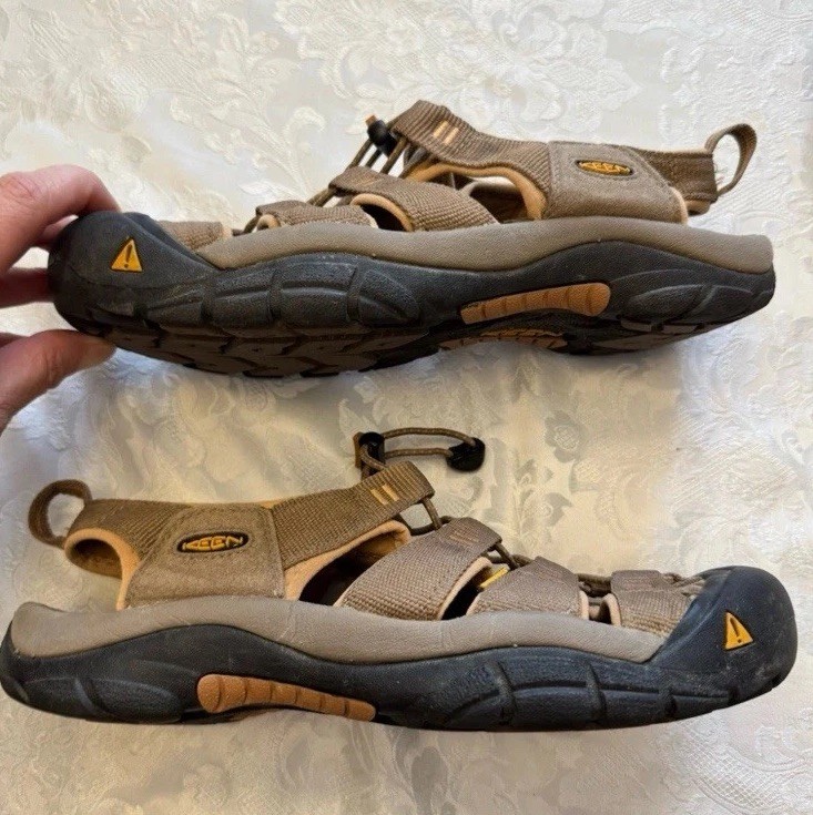 Scarpe sandali impermeabili KEEN uomo Newport H2 marrone chiaro escursionismo outdoor BELLE! taglia 11 5