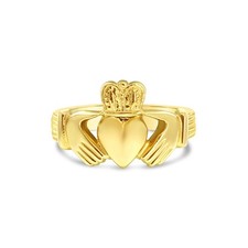 Irish Claddagh Ring 14k Yellow Gold