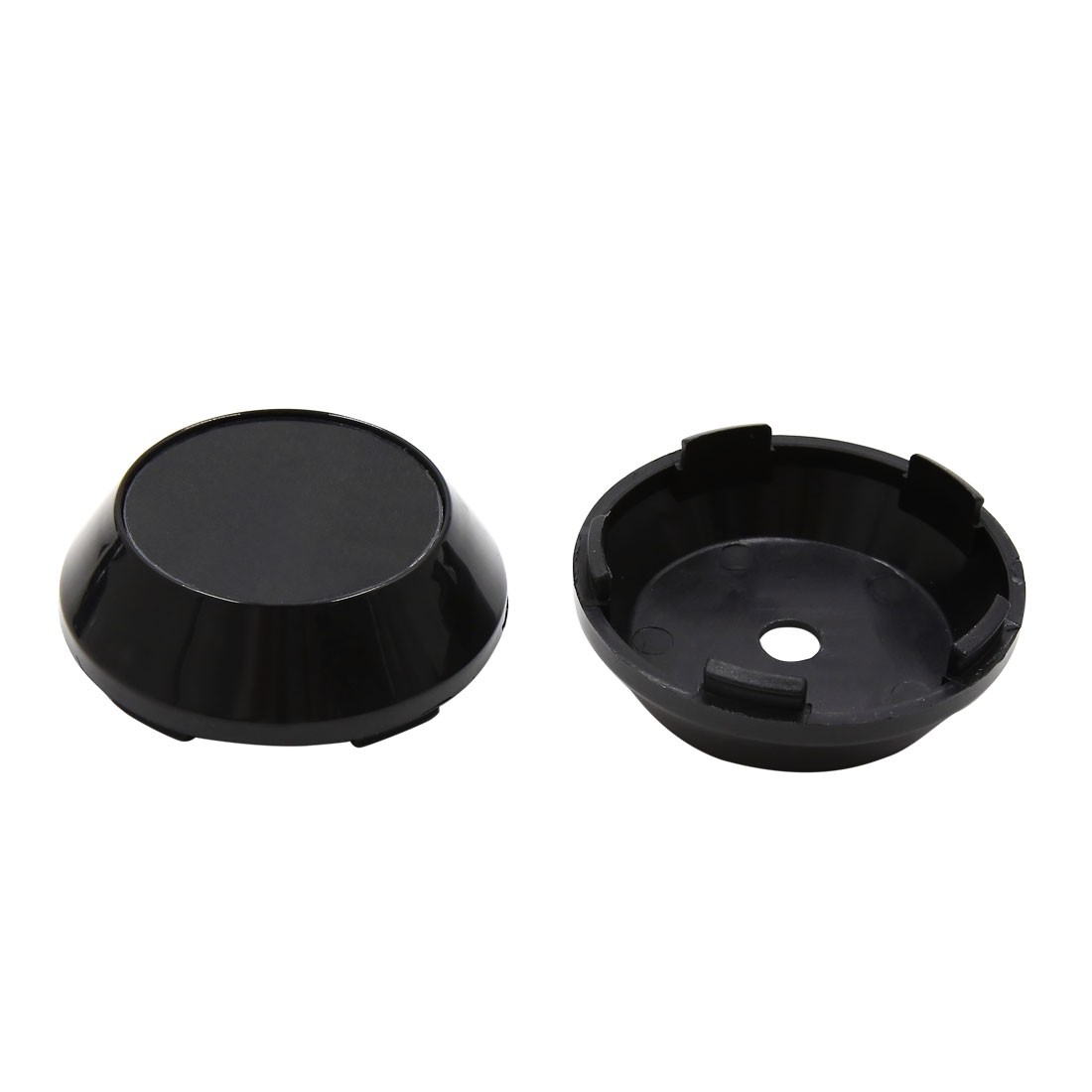 Universal 65mm Dia 5 Clips Car Wheel Tyre Center Hub Caps Covers Black Pack of 4