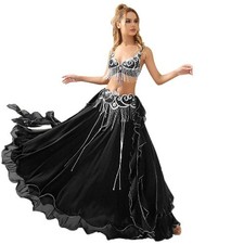 Professional Belly Dance Costumes Carnival Dance Set Bellydance Bra Belt Skirt
