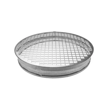 10" Inch net 3/8" x 3/8" Inch Duct End Cap with Steel Mesh - Round Galvanized