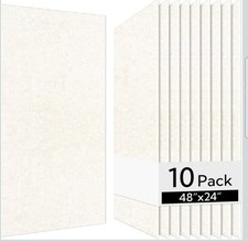 Acoustic Wall Panels 10 Pack, 48 x 24 per Acoustic Panels Sound Absorbing, De...