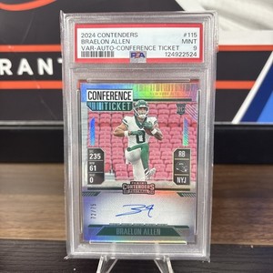 2024 Panini Contenders #115 Braelon Allen (RC,AU) Conference Ticket Auto #/75