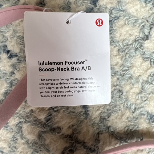 Lululemon FOCUSER SCOOP NECK BRA A/B PINK HAZE SZ XS NWT - Picture 4 of 12